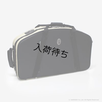 画像2: Marcus Bonna　ソプラノ＆アルトサックス用ダブルケース　【MBSSAS】　【レザー製】 　【アイボリー×ブラック】　【メタルロゴ：シルバー】　【特注モデル】