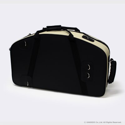 画像3: Marcus Bonna　ソプラノ＆アルトサックス用ダブルケース　【MBSSAS】　【レザー製】 　【アイボリー×ブラック】　【メタルロゴ：シルバー】　【特注モデル】