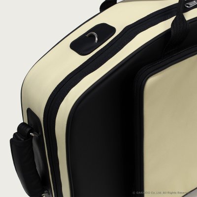 画像7: Marcus Bonna　ソプラノ＆アルトサックス用ダブルケース　【MBSSAS】　【レザー製】 　【アイボリー×ブラック】　【メタルロゴ：シルバー】　【特注モデル】