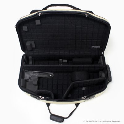 画像9: Marcus Bonna　ソプラノ＆アルトサックス用ダブルケース　【MBSSAS】　【レザー製】 　【アイボリー×ブラック】　【メタルロゴ：シルバー】　【特注モデル】