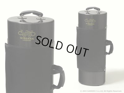 画像3: Wiseman　ソプラノ＆アルトサックス用マルチプルケース　【カーボンファイバー製：Standard Black】　【Gloss Lacquer】　【Lining color：Blue/Red】