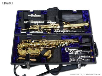 画像11: Wiseman　ソプラノ＆アルトサックス用マルチプルケース　【カーボンファイバー製】　【Gloss Lacquer】