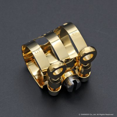 画像6: BULLSEYE　Bulls EX　テナーサックス用リガチャー　対応：Dave Guardala Metal　【GP】　【特注 3-Band仕様】