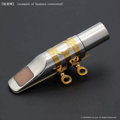 画像13: BULLSEYE　Bulls EX　テナーサックス用リガチャー　対応：Dave Guardala Metal　【GP】　【特注 3-Band仕様】