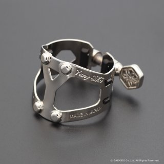 管楽器・吹奏楽器 Yany SIXS Solid Silver Platinum-Plated Yanagisawa Yany SIXS Solid Silver アルトサックス用リガチャー