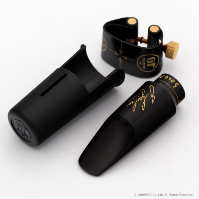 画像1: JohannesGerber　Solo MC　ソプラノサックス用マウスピース　【VibraDust R】　【6】 & GF System リガチャー＆キャップ　【USED】