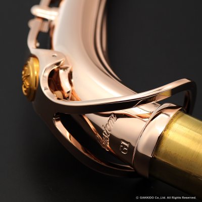 画像4: YAMAHA　アルトサックス用ネック　スターリングシルバー製　特注ピンクゴールドメッキ仕上げ　【AG1AG-Pink Gold Plated】