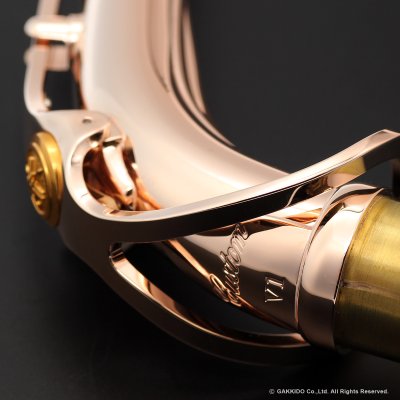 画像4: YAMAHA　アルトサックス用ネック　スターリングシルバー製　特注ピンクゴールドメッキ仕上げ　【AV1AG-Pink Gold Plated】